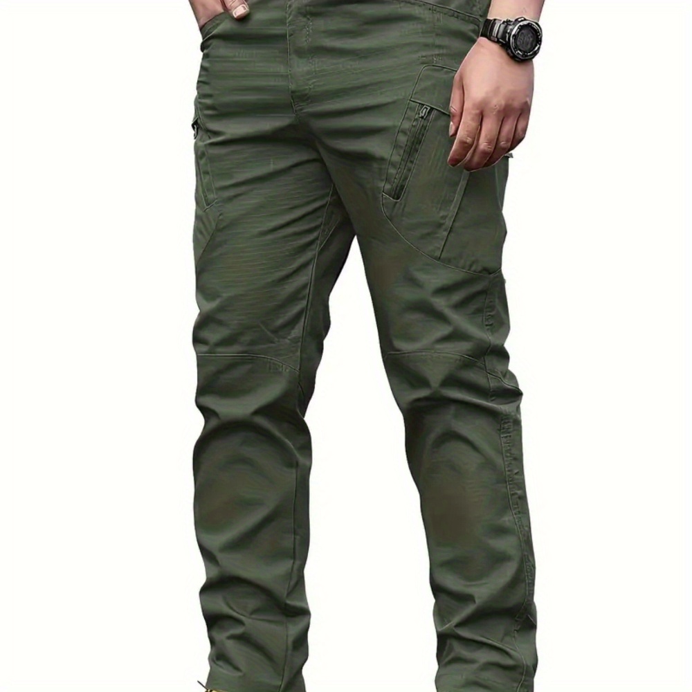 

Mens High-performance Tactical Cargo Pants - Waterproof, Sweatproof For Outdoor Hiking - Durable, Multi-pocket Design, All-weather Wear Resistance