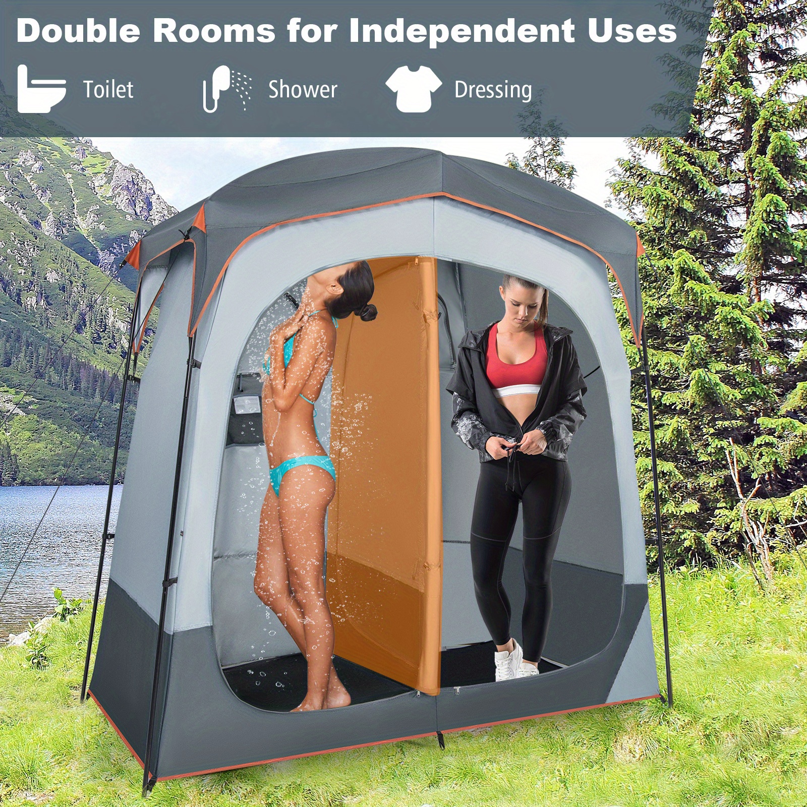 2 Room Shower Tent Oversize Temu