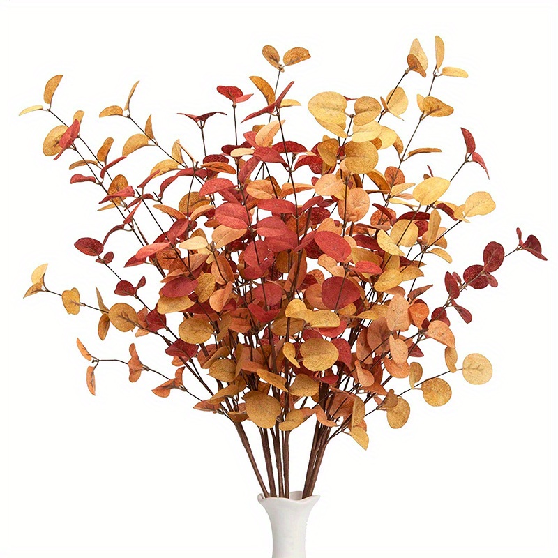 

Autumn-inspired Artificial Eucalyptus Stems - 1pc, Fall Decor & Floral Arrangements, Plastic