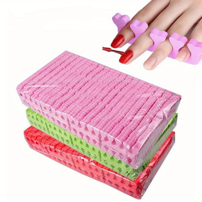 

100pcs Soft Sponge Nail Art Toe Separators - -free, Ideal For Uv Gel Polish & Manicure/pedicure Tools