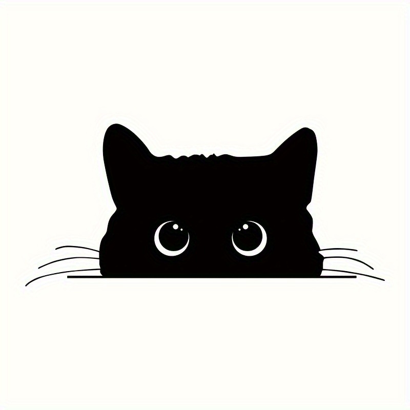 블랙 캣 아이언온 전사 데칼 - 티셔츠, 청바지, 마스크, 백팩 및 베개용 세탁 가능한 diy 어플리케