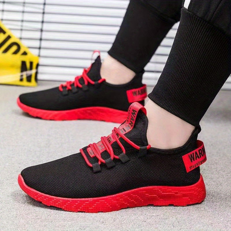 Men's Solid Color Woven Breathable Running Shoes, Comfy Non Slip Durable Soft Sole Durable Sneakers For Men's Outdoor Activities