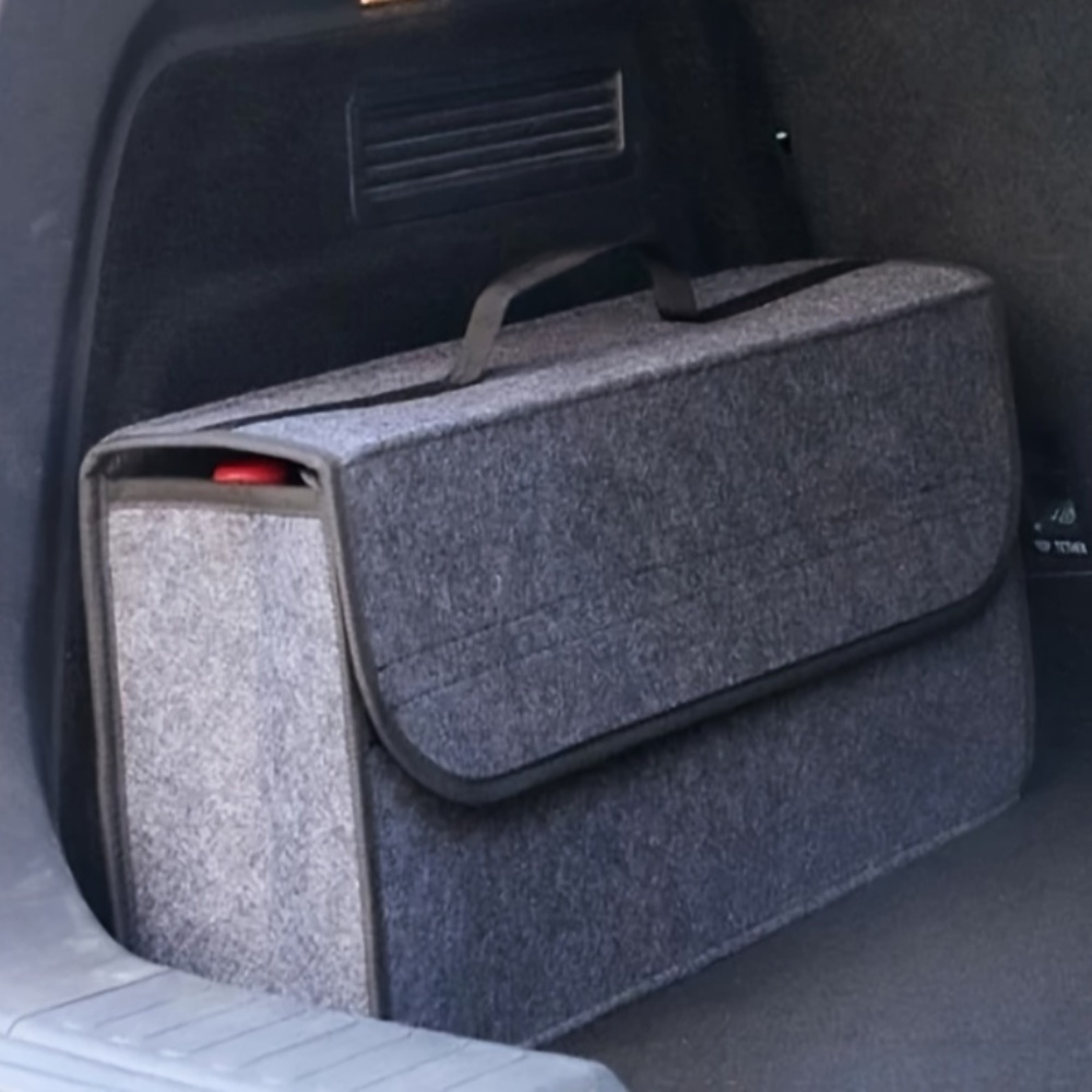 

High-capacity Felt Cloth Folding Storage Box: 50.00cm X 19.69inch X 15.00cm - Black Grey Car Interior Organizer - Model Bag - 24.00cm X 9.45inch - 1pc
