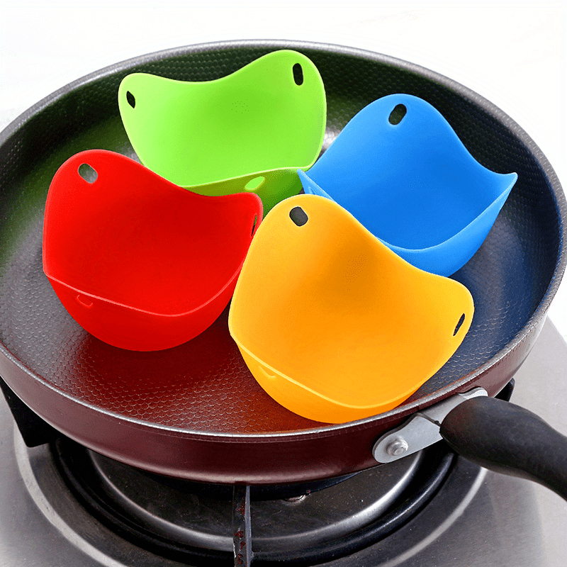 TEMU 4pcs Silicone Egg - , & Kitchen Gadgets For Camping, & Dining - Red//