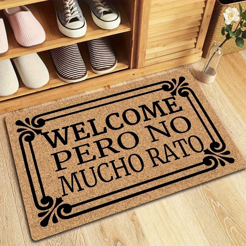 

Floral Print Doormat - 1pc, Anti-slip Floor Mat, Waterproof Carpet For Home Entrance, Indoor & Outdoor Spring Decor, Polyester Fiber, Professional Cleaning Recommended