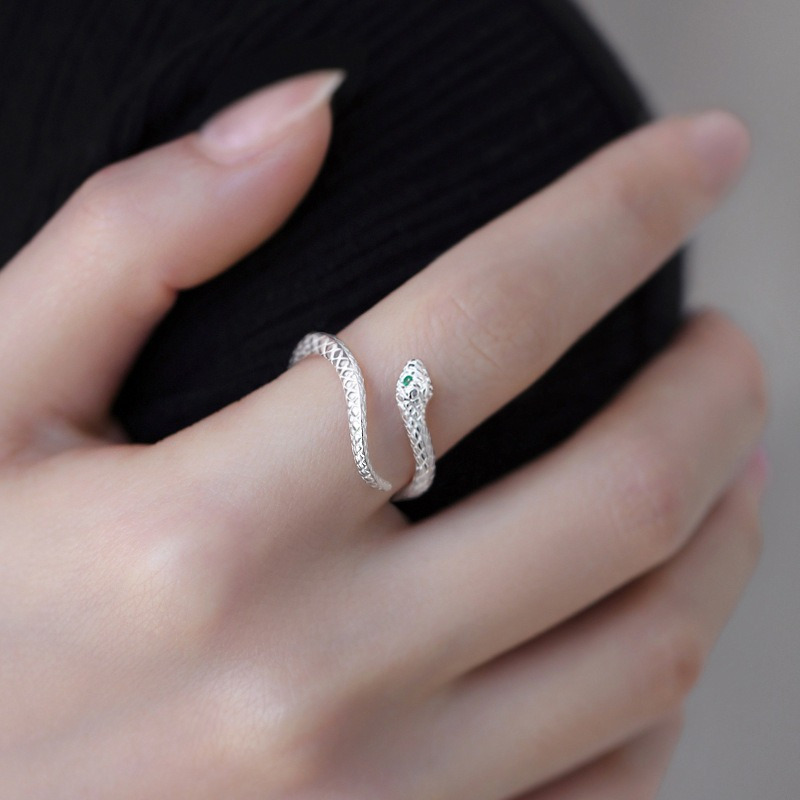 exquisite fashionable snake shaped design ring snake - Temu