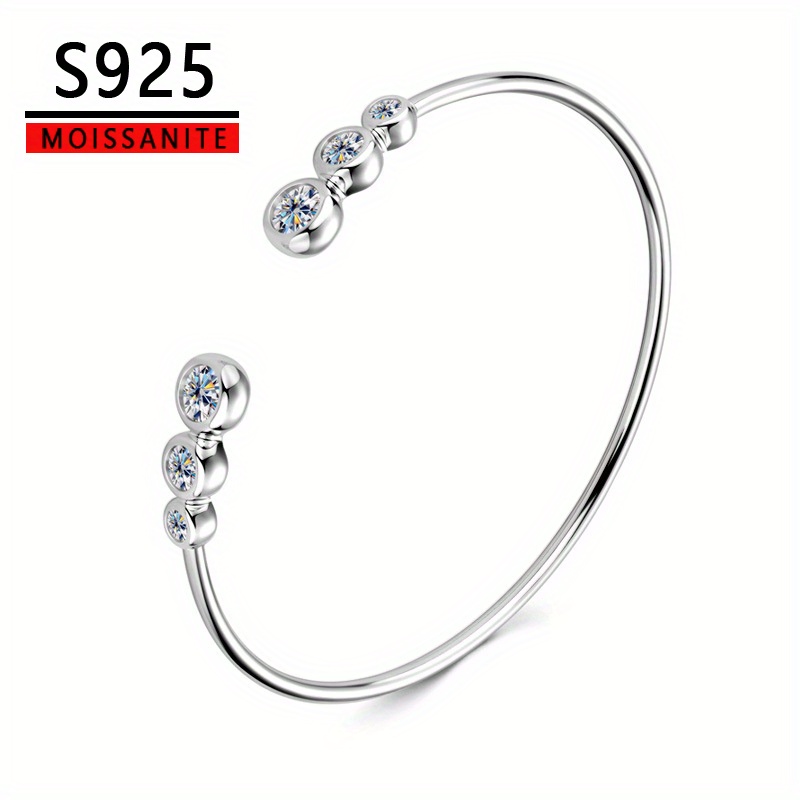 

Moissanite Bangle Bracelet - 925 , , 18k Plated, Unisex, For & , , Mardi , For Him/her, Day, 's Day, , , Box, . 4g