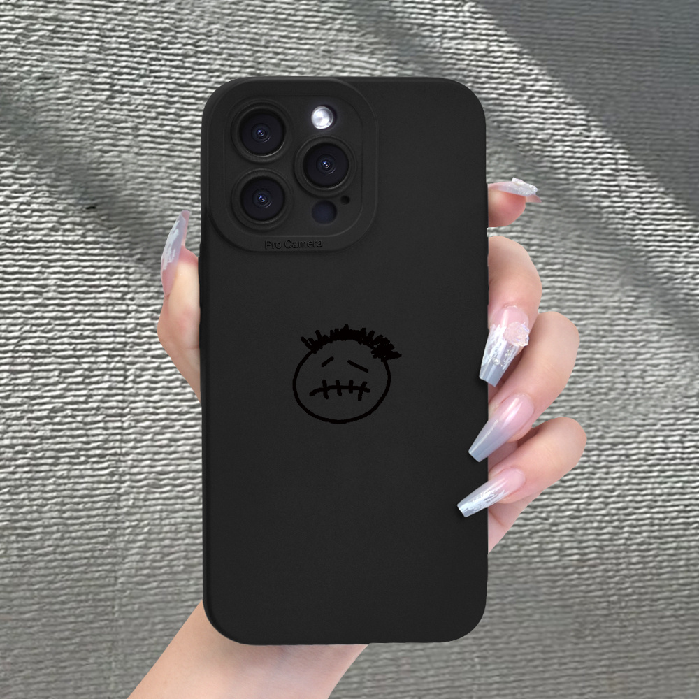 

Anime Kid Design Anti-fingerprint Matte Tpu Case With Full Camera Protection Shockproof Cover For Iphone 11/12/13/14/15 Pro Max/xs/xr/x/7/8 Plus/se - Ideal Gift For Parents And Friends