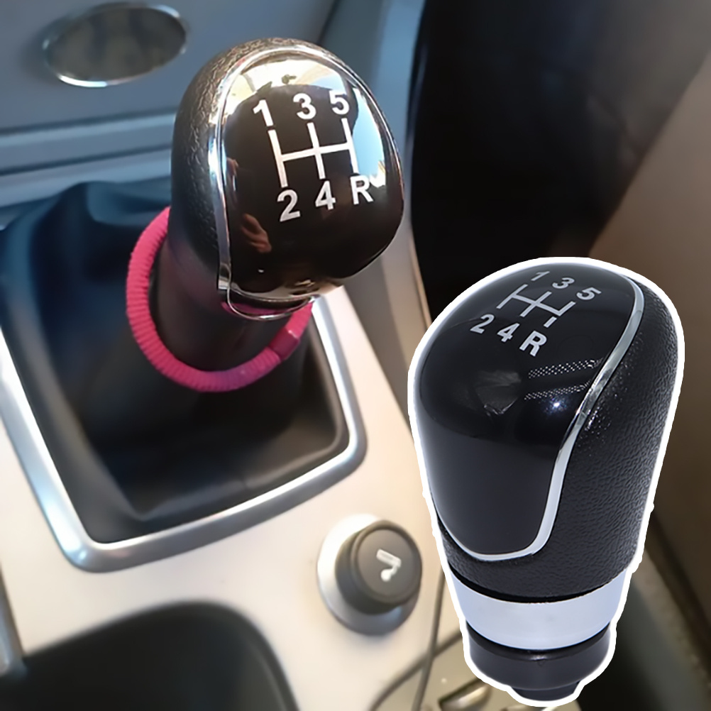 

Plastic Gear Shift Knob Compatible With Ford Focus Mk2 Mk3, Fiesta Mk7, , , Mondeo Mk3/4, Kuga, Transit - 5-speed Manual Transmission Shifter Handle With Reverse