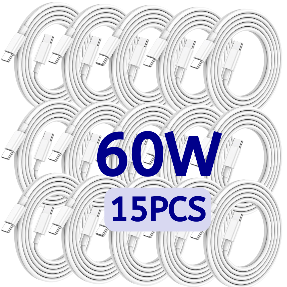 

15pcs Cable Pd Type C 60w For Iphone 15 Ipad Samsung Lot
