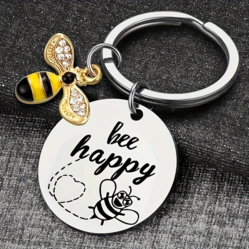 

1pc Keychain - Stainless Steel Uplifting Accessory For Inspiration, Ideal Gift For