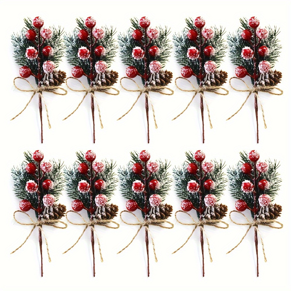 

Brilliant Christmas decorations with red berries and pine cones - Perfect for both indoor and outdoor settings