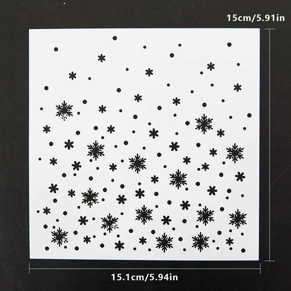 1pc Beautiful Snowflakes Stencils - Reusable Design For Embossing Backgrounds, Perfect For Blessings, Birthdays, And Holiday Cards. Happy Holidays!