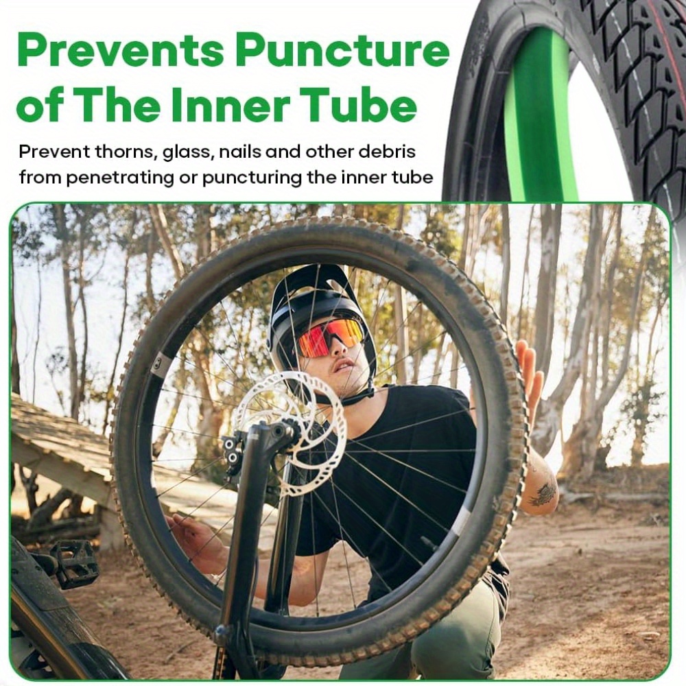 2pcs durable green tpu bike tire liners inner Temu Canada