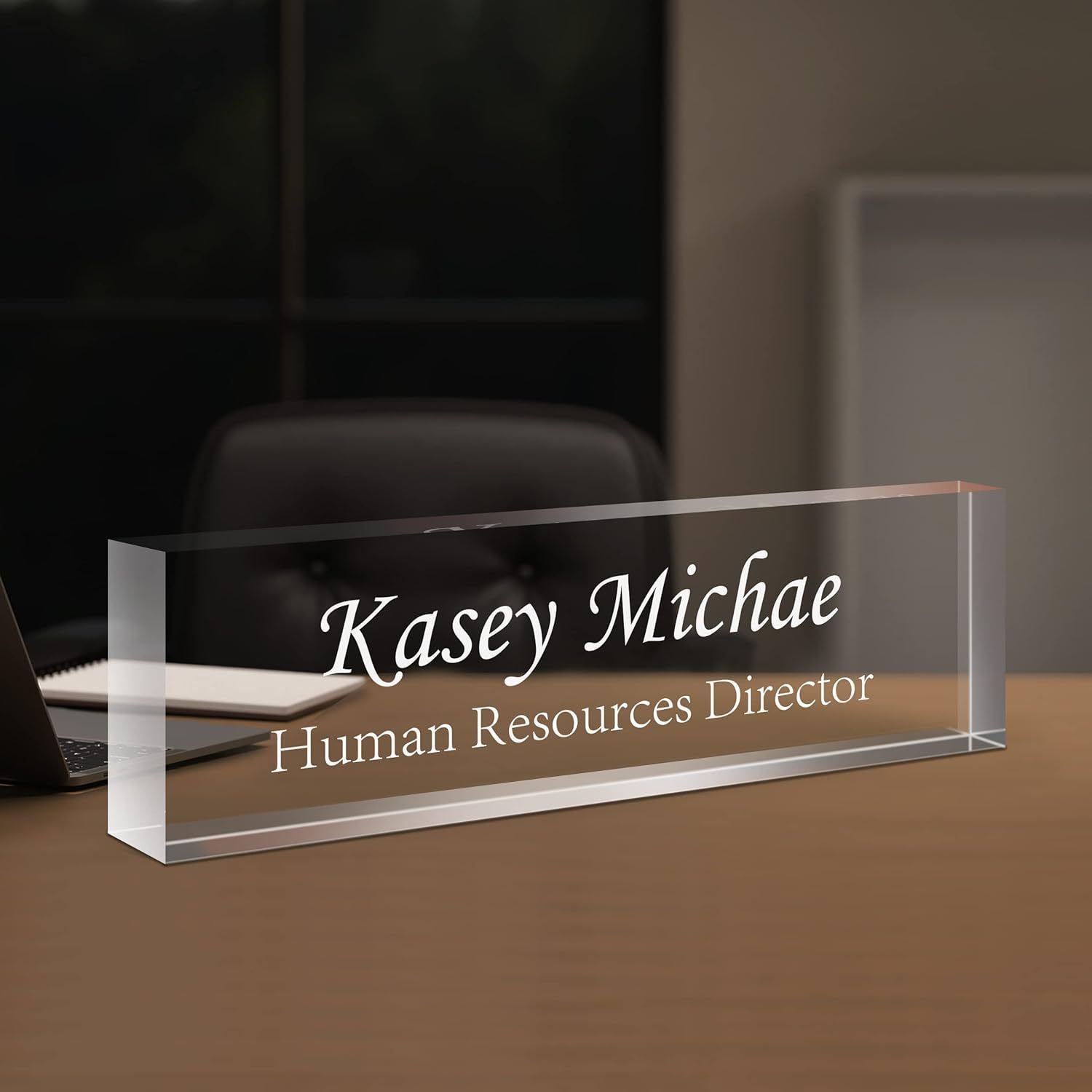 

1pc Custom Plaque, Engraved Acrylic Name Plates For Desks, Office Desk Name Plate Personalized, Office Desk Decor Nameplate, Nurse Employee Teacher Appreciation Gifts, Office Desk Accessories