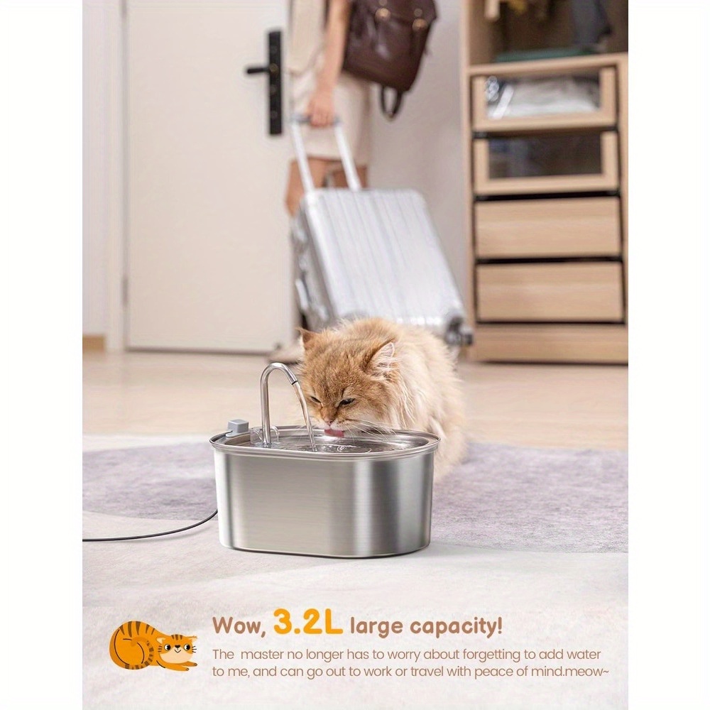 Cat Water Fountain Stainless Steel Pet Water Fountain Water Temu