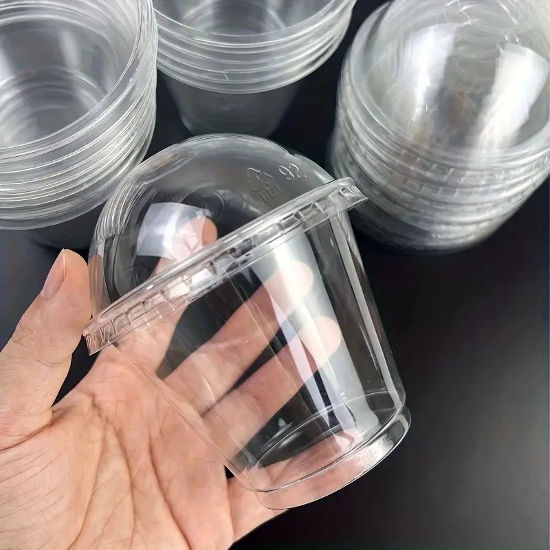 

100-piece Disposable Dessert Cups With Dome Lids - Versatile For Ice Cream, Yogurt, Pudding & More - Ideal For Parties & Picnics