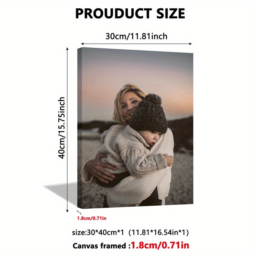 Customizable Canvas Photo Frame - Personalized Couples & Lovers Picture Display, Ideal For Family Photos, Weddings & Anniversaries - Stylish Wooden Wall Art For Bedroom & Living Room Decor
