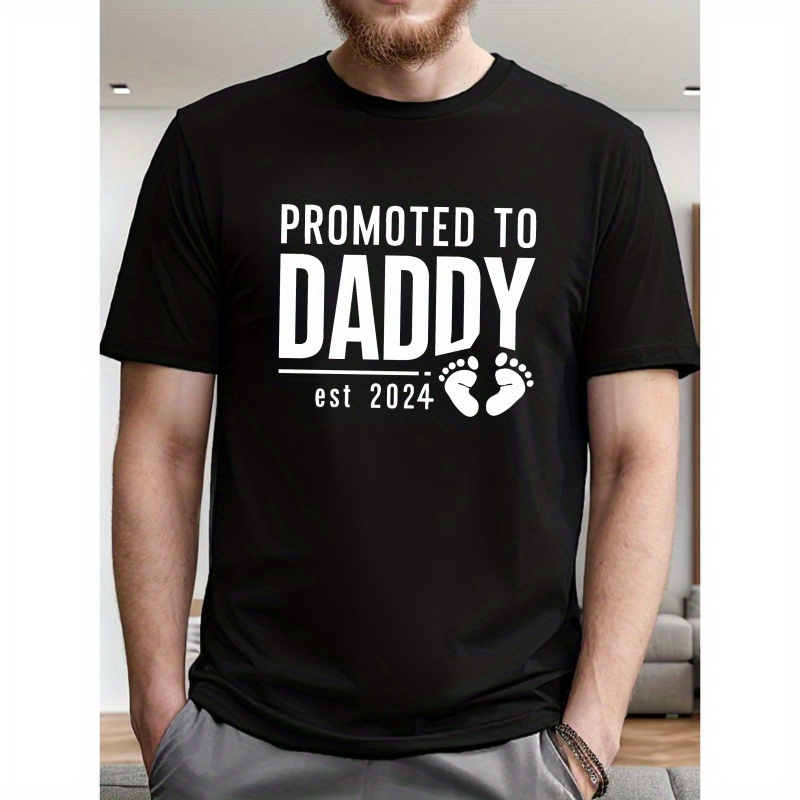 

Promoted To Daddy Men's Short Sleeve T-shirt Summer T-shirt Top