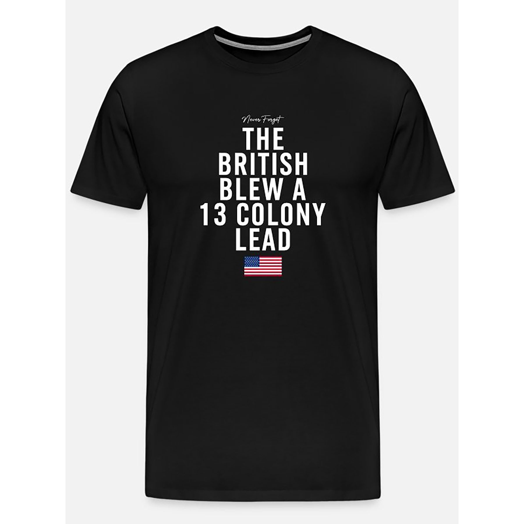 

The British Blew A Colony Lead White-6424 Funny Men's Short Sleeve Graphic T-shirt Collection Black