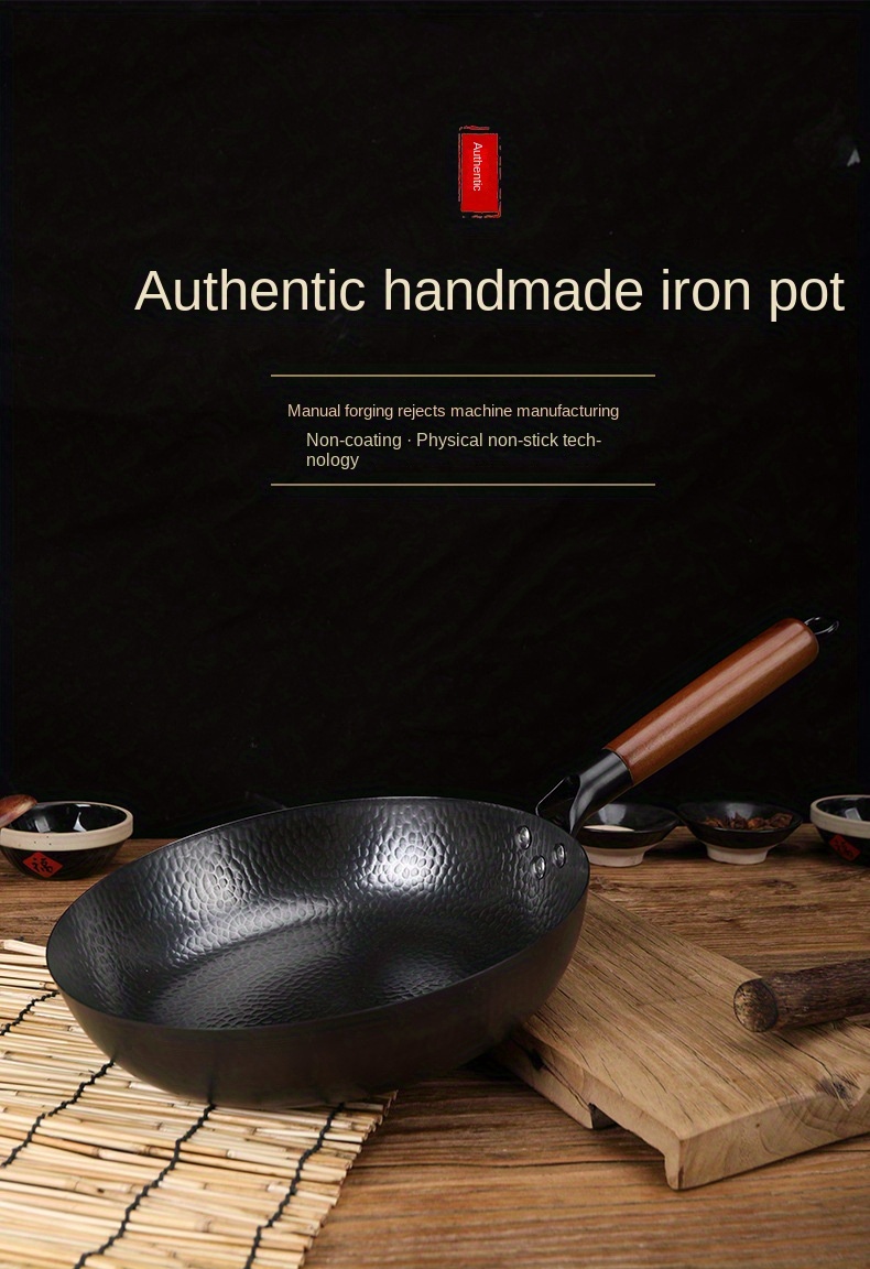 28cm traditional chinese wrought   non stick no coating   steak eggs pancakes handwash   autumn details 0