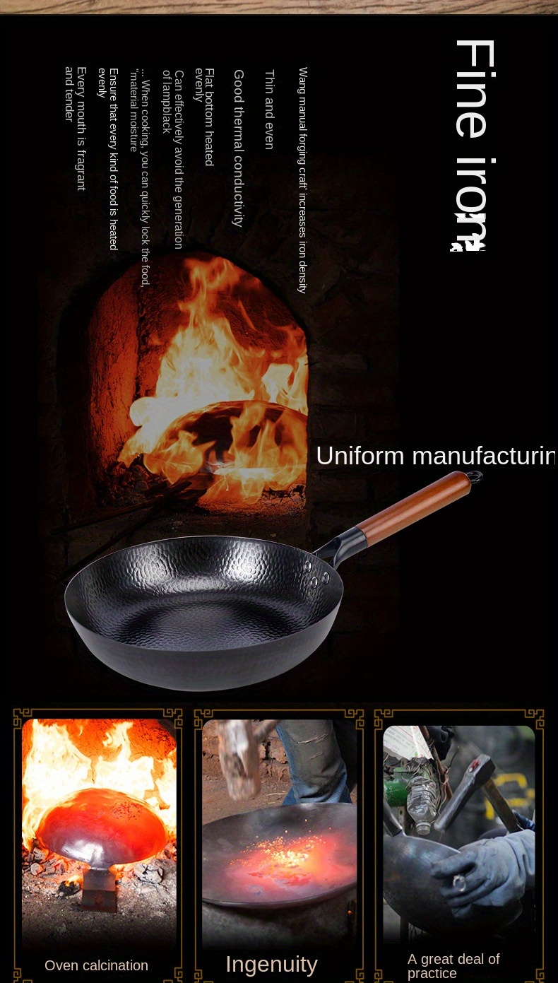 28cm traditional chinese wrought   non stick no coating   steak eggs pancakes handwash   autumn details 2