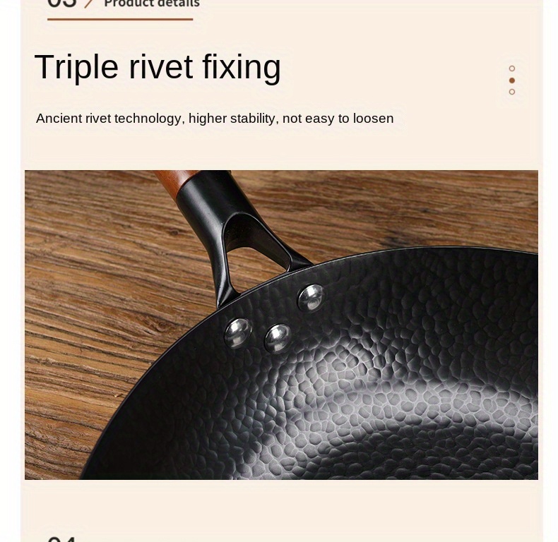 28cm traditional chinese wrought   non stick no coating   steak eggs pancakes handwash   autumn details 12