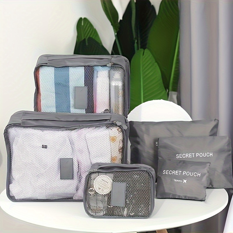 

6-piece Travel Organizer Set: Lightweight, Dustproof Luggage Storage Bags - Versatile Pieceing Cubes For Efficient Organization