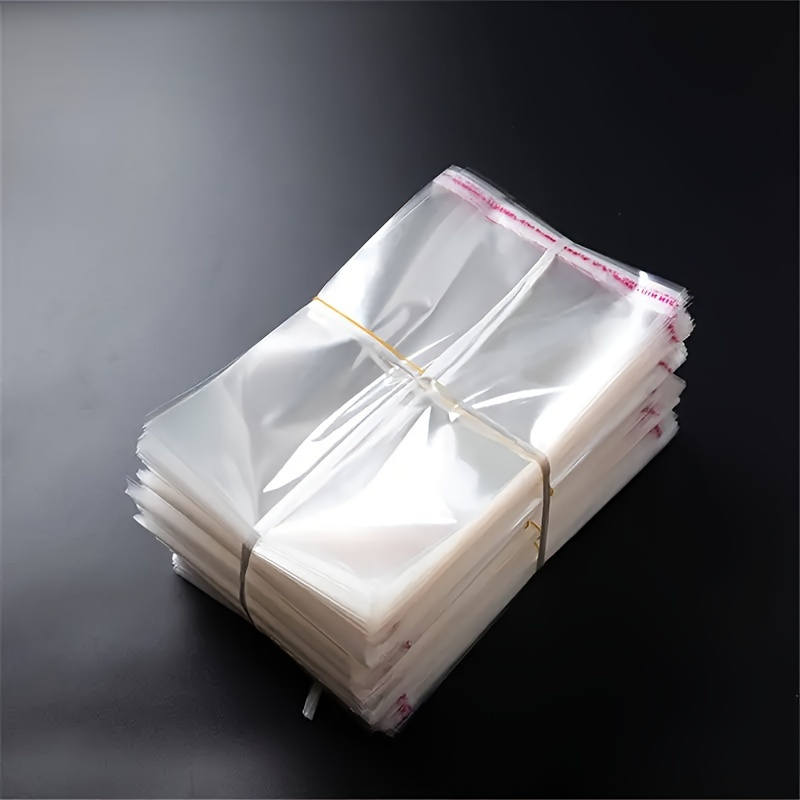 TEMU 299pcs, Self-adhesive Transparent Cellophane Gift Bags, Opp Jewelry Gift Bags, Hair Clips, Stationery Storage Bags, Bags, Packaging Bags, Store