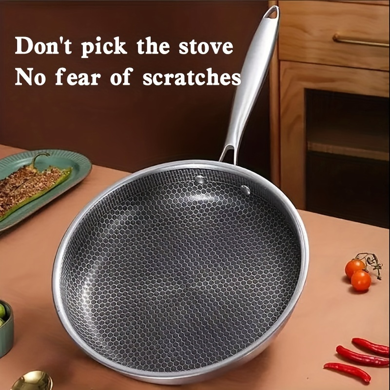 

Honeycomb Stainless Steel - Nonstick, Eggs & Omelets, Compatible With Gas & Induction Cookers, Essential Kitchen Accessory