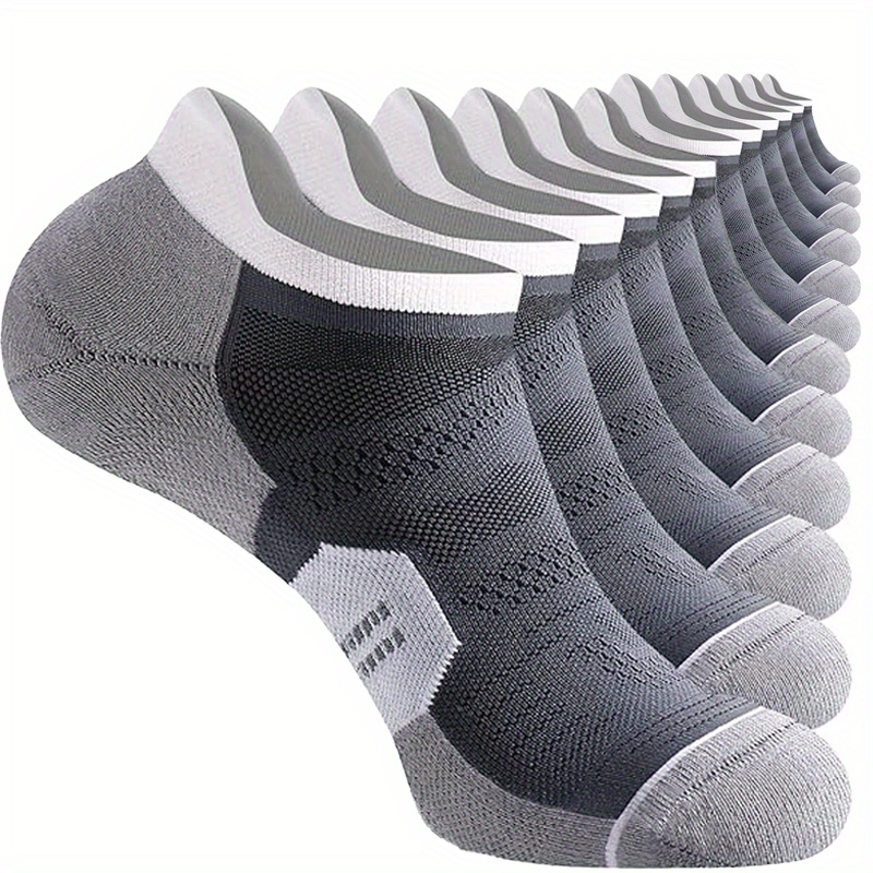 

Sock For Men And Women 12 Pairs, Low Cut Running Sock With Ankle Support Grey Socks Unisex Casual Socks