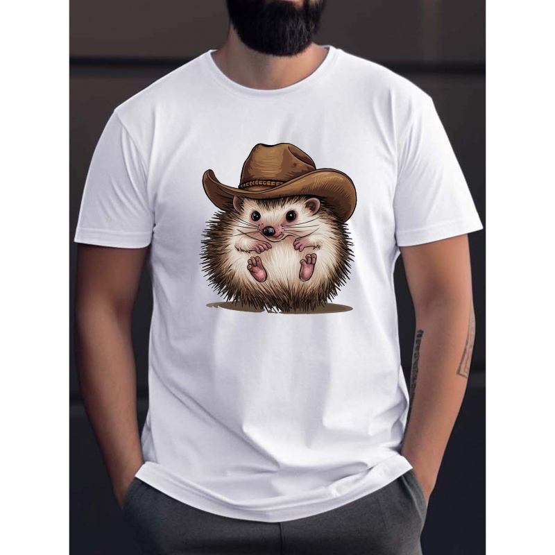 

T-shirt pour homme - Style épaule - Hérisson Cowboy Ride