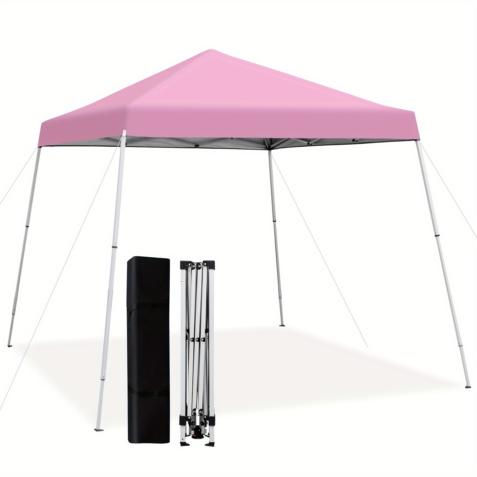 

Lifezeal 10x10ft Patio Outdoor Instant Pop-up Canopy Slanted Leg Upf50+ Sun Shelter Pink