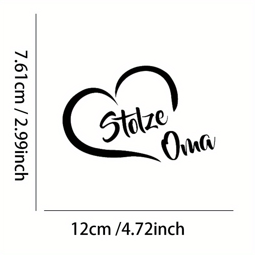 Grandma Love Heart Grandma Sticker For Cars, Trucks, Suvs, , Rear Windows, Bumpers, Walls, Laptops And Any