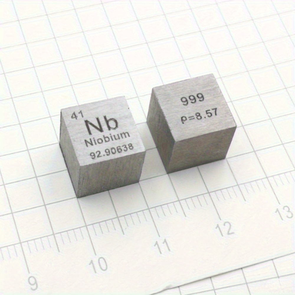 

Niobium Elemental Cube - 99.9% Pure Nb Sample - 1cm Precision Metal Cube For Science Education, Collection & Gifts - 1pc