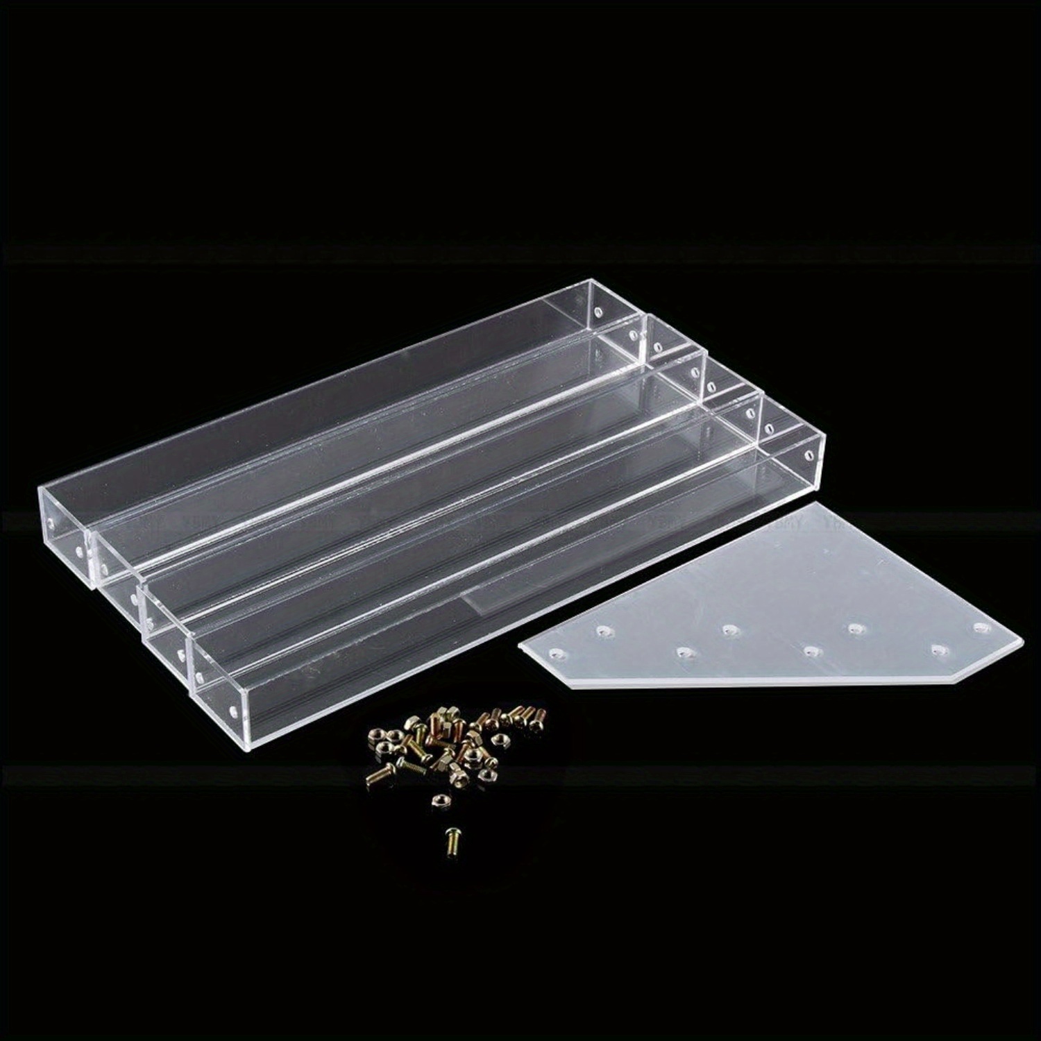 

Nail Polish Table Rack, Clear Makeup Display Storage Stand Rack Organizer Holder Fits 40 Bottles (4 Tier)