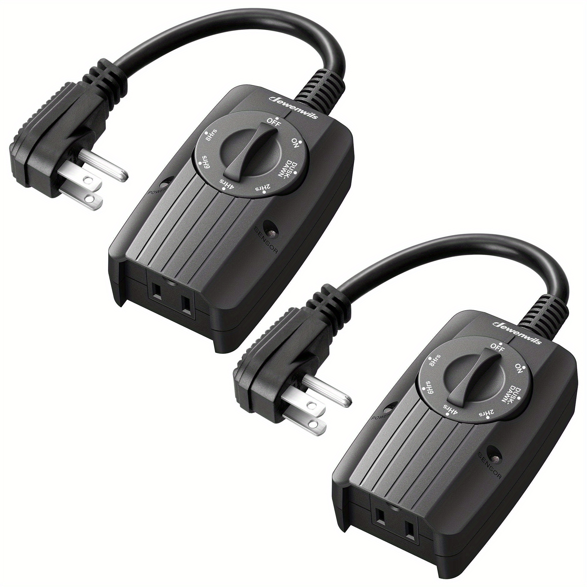 TEMU DEWENWILS Lot de 2 Minuteries Lumineuses du à l', Minuterie à pour Guirlande Lumineuse de Noël, 10A
