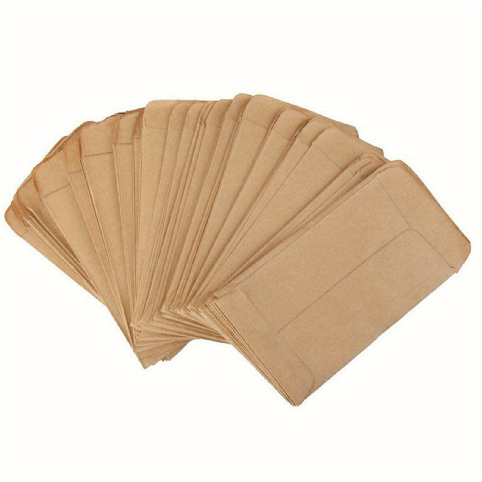 TEMU 300pcs Seed Envelopes Blank Kraft Paper Brown Seed Bag Seed Pouch