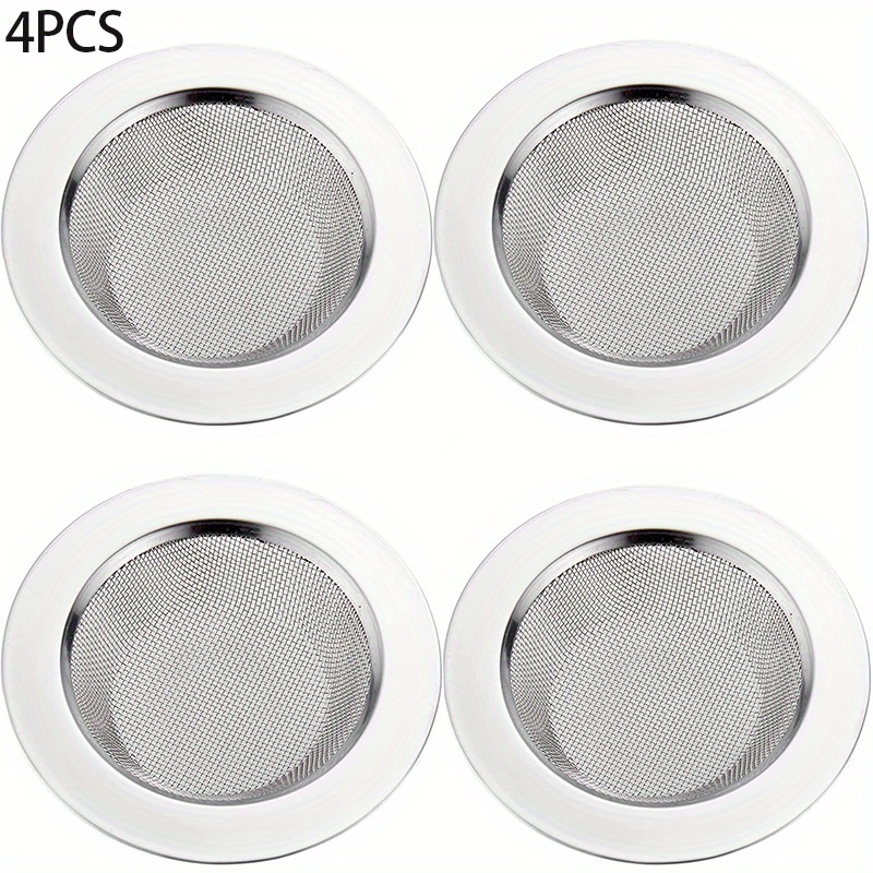 TEMU 4-pack 304 Stainless Steel Kitchen Sink Strainers - Large 4.5