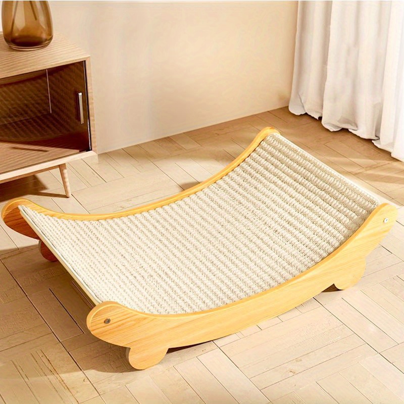 

Sisal Cat Scratcher And Recliner Nest: All Seasons Universal, Suitable For Cats - No Crumbs