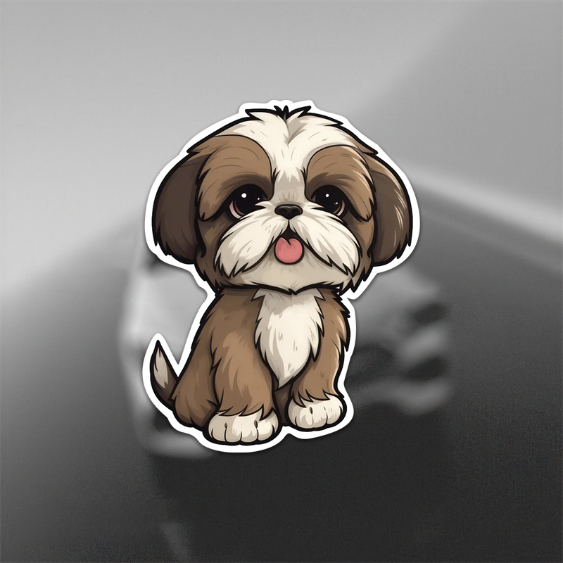 

Cute Shih Tzu Dog Vinyl Car Sticker Decal - Perfect For Pet Lovers