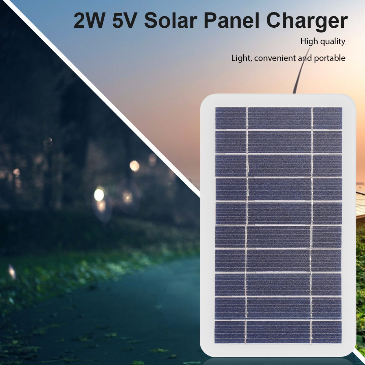 1pc solar portable charging panel solar usb charger is suitable for mobile   phone charging bank flashlight fan Product details 1
