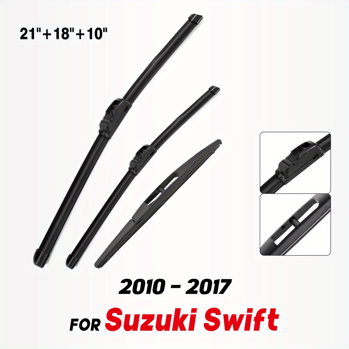 TEMU Wiper Front & Rear Wiper Blades Set Kit For Swift Hatchback 2010 - 2017 Windscreen Windshield Window 21