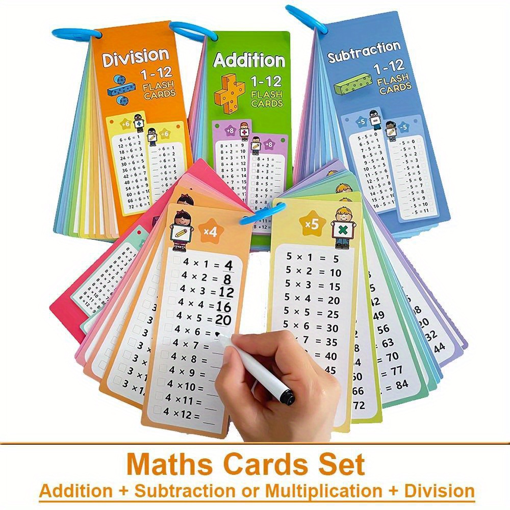 

Lachilly Math Flash Cards Set - Self-check Learning Tool For , , Multiplication & Division (1-12)