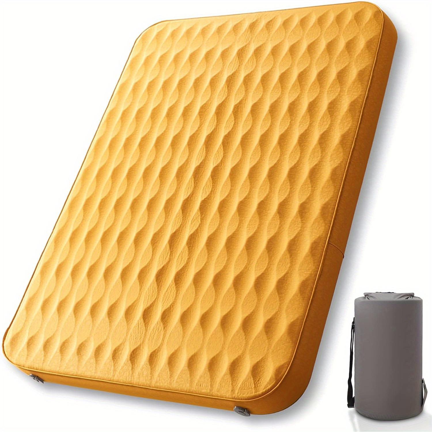 

Since Inflatable Mattress Easy To Fill The Required Firmness, Large Camping Mattress, Solid Foam And Soft Touch, Heat Insulation Double Layer Camping Mat