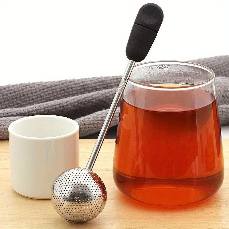 stainless steel tea infuser reusable fine mesh strainer with long handle for loose leaf green tea ideal for mugs and teapots easy to   new years gift details 2