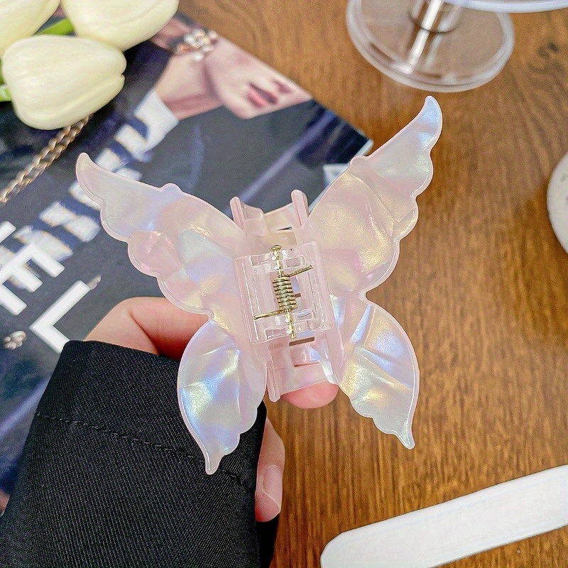 

Elegant Gradient Tie-dye Butterfly Hair Clip - Chic Acetate Barrette For Women, Stylish Hair Accessory