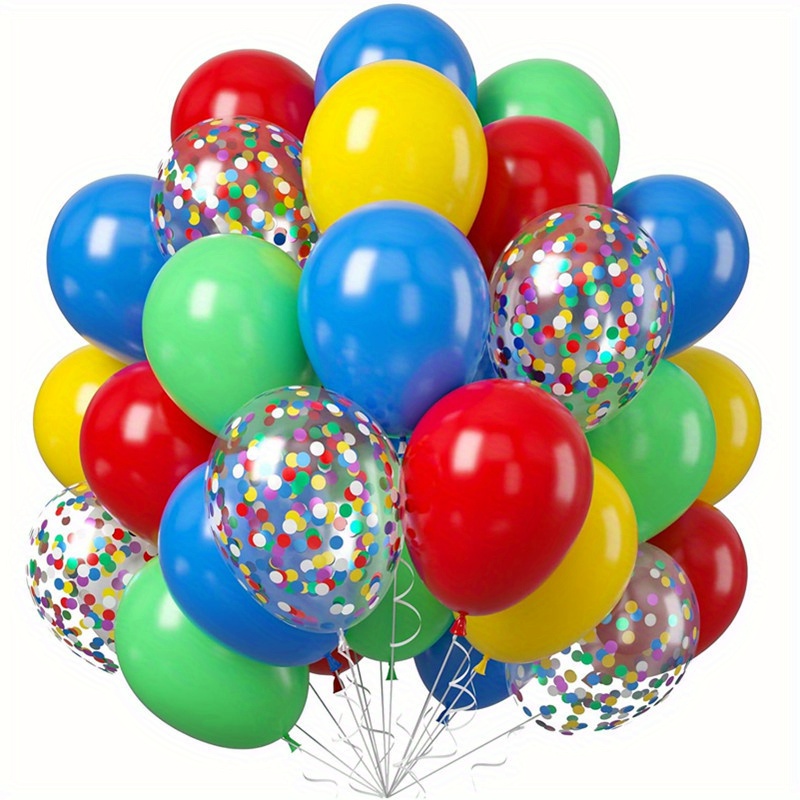 

45pcs Latex Balloons Set – Multicolor Assorted Emulsion Helium Quality Balloons For Birthdays, Weddings, Gender Reveals, Baby Showers, And Celebrations, 14+ Age Group, No Electricity Required