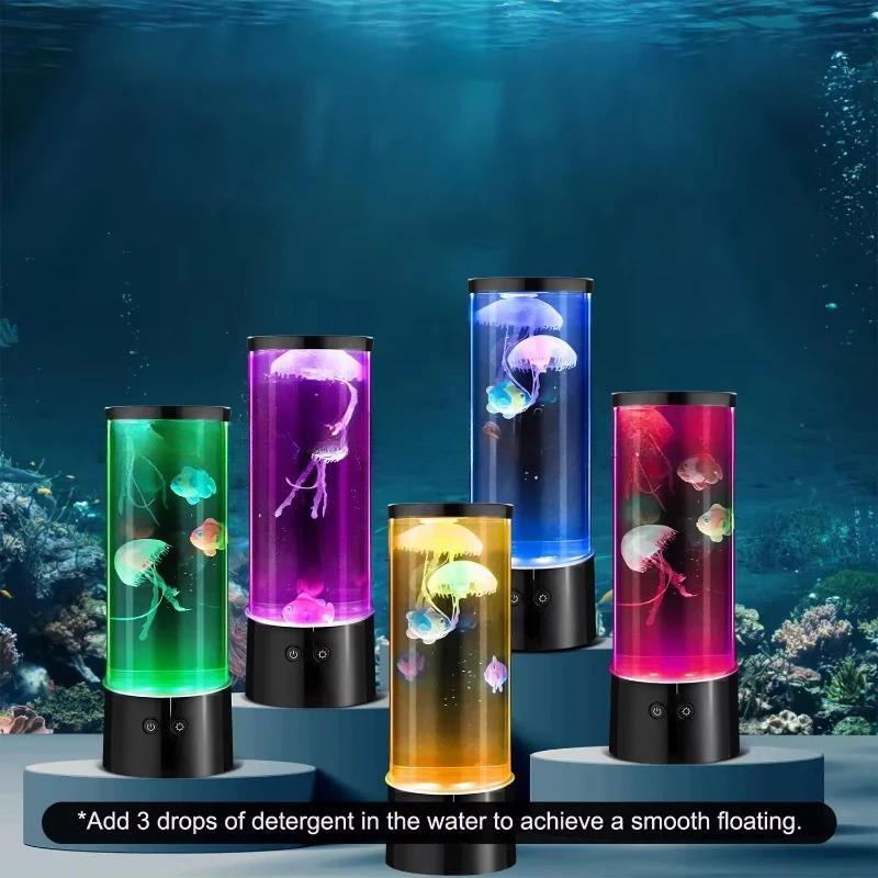 LED Jellyfish Aquarium Light ABS Material Dynamic Lava Effect Decorative Fish Lighting Suitable for Room Types and Occasions Ideal for Aquatic Enthusiasts
