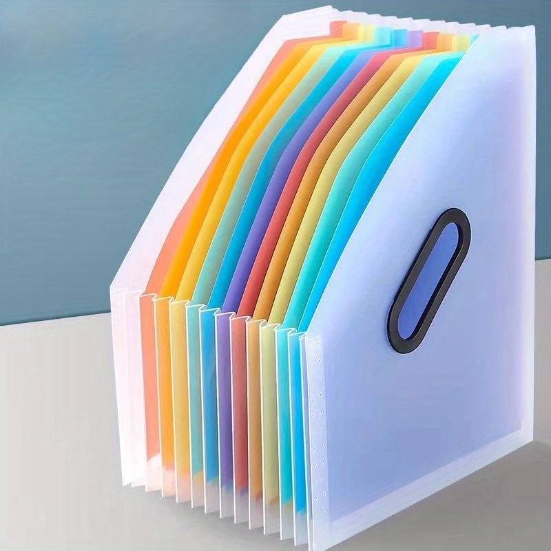 1pc Of A Portable Standing File Folder, Expandable Accordion Bag, A Organizer Specifically Designed For Students' Study Materials